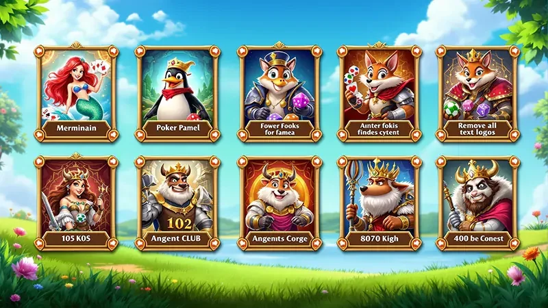 Layar slot bertema dengan baris reel permainan